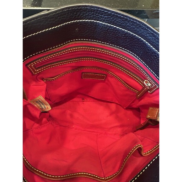 Dooney & Bourke 1975 Large Lexington Bag Purse Tote: Black Pebble Grain - Picture 8 of 11